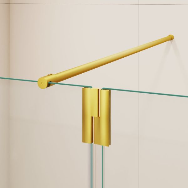 Душевая перегородка RGW WA-054Gb (WA-010Gb + Z-072Gb) 351005423-16 120 см брашированное золото