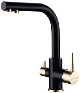 Смеситель для кухни Paulmark Essen Es213011-401BR антрацит/бронза