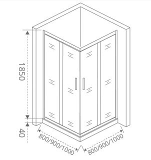 Душевой уголок Good Door Latte CR -80-G-WE стекло матовое