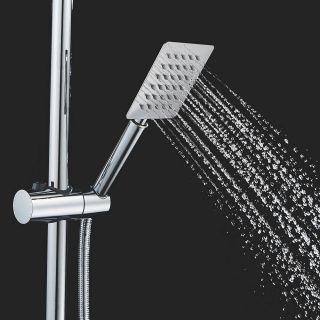 Душевая стойка с термостатом Shevanik S3096 хром