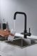 Смеситель для кухни Shevanik S228H с подключением фильтра чёрный