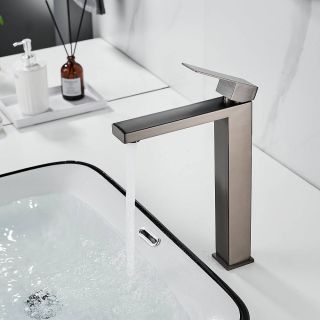 Смеситель для раковины Shevanik S7011T оружейная сталь