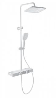 Душевая стойка Wonzon & Woghand Shelf WW-B3552-MW с термостатом белый матовый