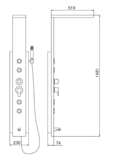 Душевая панель SSWW FT93161SS