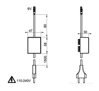 Источник питания от сети для сенсорных смесителей Gessi Sensor Taps 44680.031