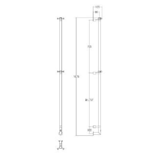 Полотенцесушитель электрический Margaroli Arcobaleno 616/X/L Switch Chrome CR 168x12 см хром
