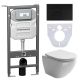 Комплект с инсталляцией Ceramica Nova CN4002_1001B_1000 унитаз Metropol CN4002 крышка-сиденье с микролифтом и инсталляция Envision CN1001B с чёрной матовой кнопкой смыва Round