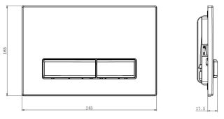 Комплект унитаза с инсталляцией CHARUS SET.121BT.DW.5 клавишей смыва черная