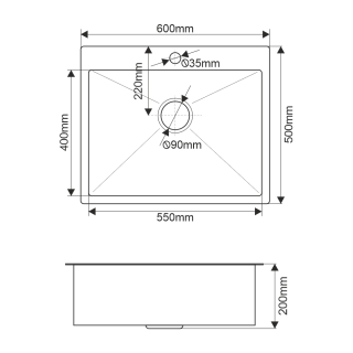 Мойка R6050H Melana ProfLine 3,0/200 сатин
