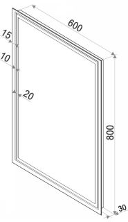 Зеркало с подсветкой Art&Max Monza 60x80см AM-Mon-600-800-DS-F