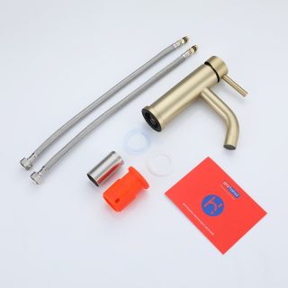 Смеситель для раковины Prohanss P31.10.03 золотой сатин