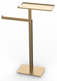 Стойка напольная с полкой и полотенцедержателем Boheme 10952-MG золото матовое