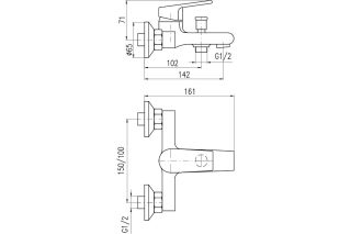 Смеситель для ванны Rav Slezak Colorado CO154.5Z золото