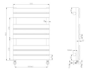 Водяной полотенцесушитель Boheme Venturo 720-MW белый матовый