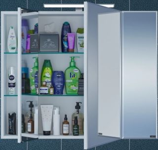 Зеркальный шкаф с подсветкой СанТа Стандарт 113018 90см белый