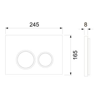 Клавиша смыва TECE TECESpring 9940104 чёрный матовый