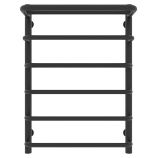 Полотенцесушитель водяной Laris Стандарт 73208012ЧМ с полкой П6 50x70см чёрный матовый