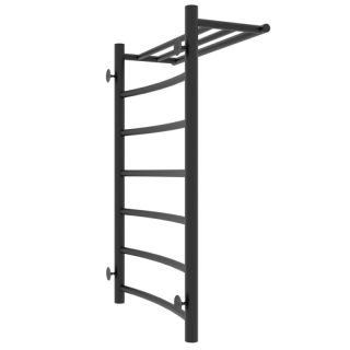 Полотенцесушитель водяной Laris Классик 73208024ЧМ  с полкой П7 50x80см чёрный матовый