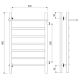Полотенцесушитель водяной Laris Классик 73208026БМ правый с полкой П7 50x80см белый матовый