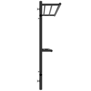 Полотенцесушитель водяной Laris Лавина 73208028ЧМ левый с полками П9 50x80см чёрный матовый