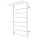 Полотенцесушитель водяной Laris Лавина 73208029БМ правый с полками П9 50x80см белый матовый