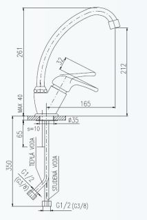 Смеситель для кухни Rav Slezak Sazava SA006.5/1 хром