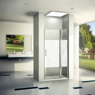 Душевая дверь Good Door Pandora WTW-140-T-CH стекло прозрачное с рисунком Тростник