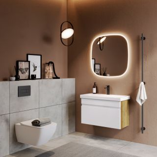 Зеркало с подсветкой Aqwella AURA AUR0210AH 100 см