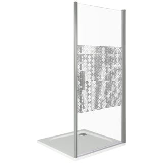Душевая дверь в нишу Good Door Fantasy DR-100-F-CH стекло прозрачное с зеркальным рисунком Фэнтази