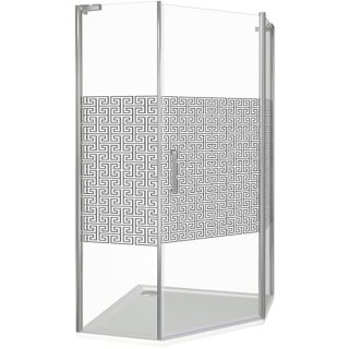 Душевой уголок Good Door Fantasy PNT-100-F-CH стекло прозрачное с зеркальным рисунком Фэнтази