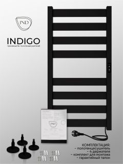 Полотенцесушитель электрический Indigo Oktava Slim 5 LСLOKS5E80-40BRRt 80x40 см чёрный муар