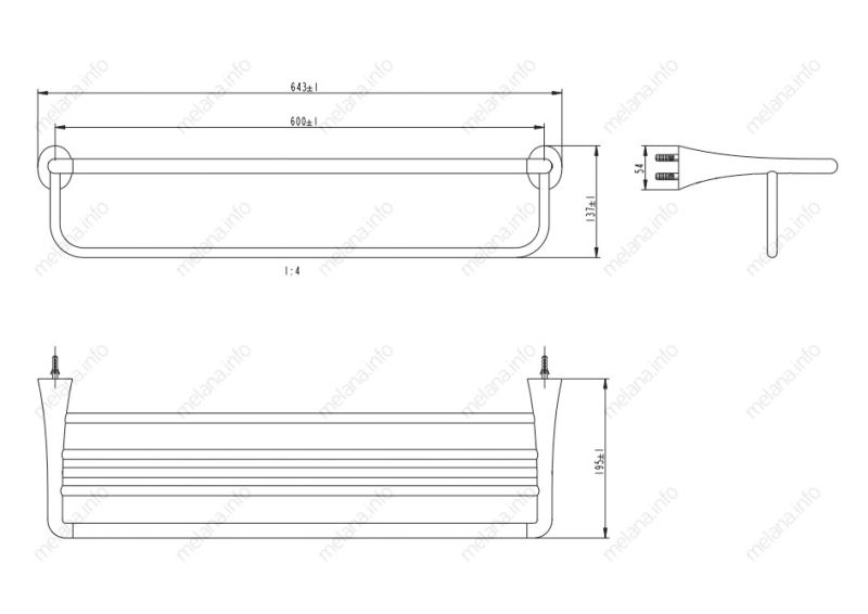Полка для полотенец Melana MLN-803003 сатин