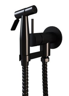 Гигиенический душ Paini Isola ISPZ442 со смесителем чёрный матовый