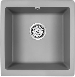 Мойка кухонная Paulmark Gera PM104546-GRM серый металлик
