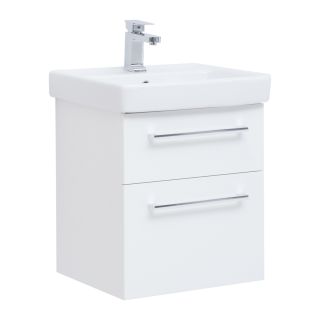 Тумба подвесная Dreja.Rus Q MAX 55 под умывальник Q-55, белый глянец