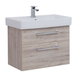 Тумба подвесная Dreja.Rus Q MAX 80 под умывальник Q-80, дуб кантри