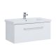 Тумба подвесная Dreja.Rus BIG INN 100 под умывальник Гармония 100, белый глянец