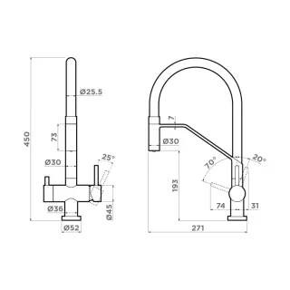 Смеситель для кухни Omoikiri Akeno GB 4994547 графит