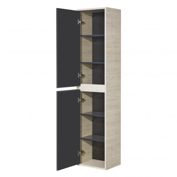 Шкаф-колонна Акватон Лофт Урбан дуб орегон/серый графит 1A248103LQX60