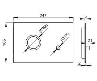 Кнопка смыва AlcaPlast FLAT для инсталляции хром матовый STING-INOX