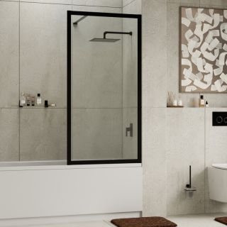 Шторка на ванну Wasserkraft Abens 20W01-80MB 80см чёрный матовый