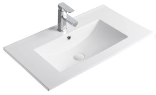 Раковина Gid NYJ803-60 71109 встраиваемая сверху белая 61x40x17