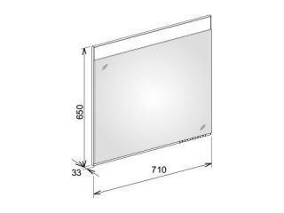 Зеркало с подсветкой Keuco Edition  11597171500 71 см