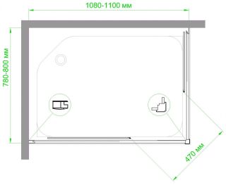 Душевой уголок Royal Bath HPD 110x80см белый RB8110HPD-T