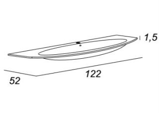 Раковина стеклянная, Cezares, 82368 белый