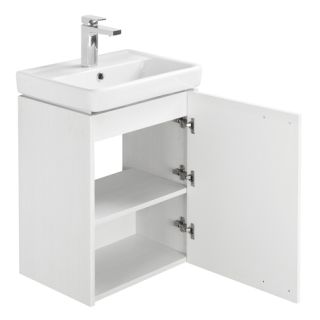 Тумба под раковину Акватон Йорк 50см белый/выбеленное дерево 1A170901YOAY0