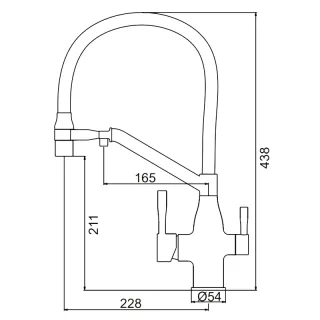 Смеситель для кухни Frap F4397-3 золотой сатин