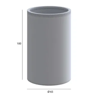 Стакан для зубных щеток Boheme Uno 10974-GM оружейная сталь