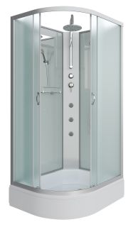 Душевая кабина Niagara NG-33294-14RBKTG с гидромассажем 120x90см серебро/матовое