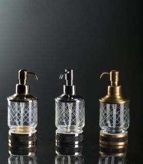 Дозатор для жидкого мыла Boheme Royal Cristal 10929-G-B золото/чёрный